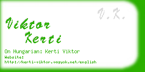 viktor kerti business card
